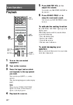 Preview for 28 page of Sony HT-SS380 Operating Instructions Manual