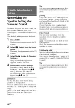 Preview for 44 page of Sony HT-ST5000 Operating Instructions Manual