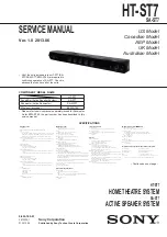 Preview for 1 page of Sony HT-ST7 Service Manual