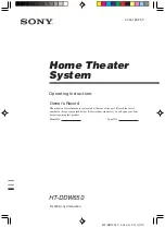 Предварительный просмотр 1 страницы Sony HT-V1000DP - Dvd/vcr Combo Home Theater Operating Instructions Manual