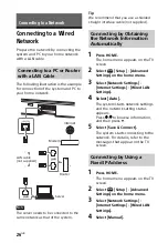 Preview for 26 page of Sony HT-ZF9 Operating Instructions Manual