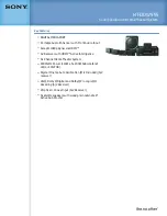 Preview for 1 page of Sony HTD-DW995 Specifications