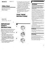 Preview for 1 page of Sony HVL-F10 Operating Instructions