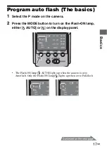 Предварительный просмотр 17 страницы Sony HVL-F42AM - Hot-shoe clip-on Flash Operating Instructions Manual