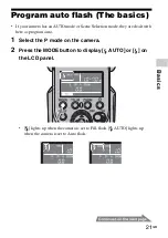 Предварительный просмотр 21 страницы Sony HVL-F43M Operating Instructions Manual