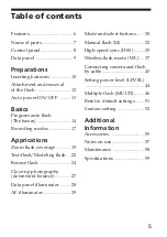 Предварительный просмотр 5 страницы Sony HVL-F56AM Operating Instructions Manual