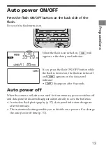 Предварительный просмотр 13 страницы Sony HVL-F56AM Operating Instructions Manual