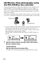 Предварительный просмотр 74 страницы Sony HVL-F60M Operating Instructions Manual