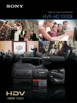 Preview for 1 page of Sony HVR-HD1000E Brochure