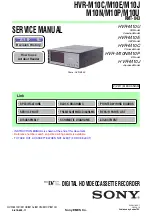 Sony HVR-M10C Service Manual preview