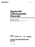 Preview for 1 page of Sony HVR-M15AE Operating Instructions Manual