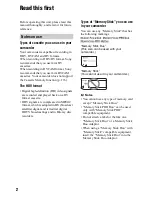 Preview for 2 page of Sony HVR-MRC1 Operating Manual