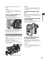 Preview for 13 page of Sony HVR-MRC1 Operating Manual