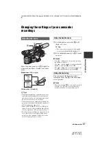 Предварительный просмотр 37 страницы Sony HVR-V1 Operating Manual