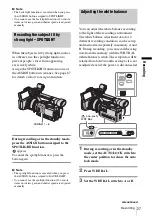 Preview for 27 page of Sony HVR-Z1E Operating Instructions Manual