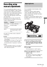 Preview for 29 page of Sony HVR-Z1E Operating Instructions Manual