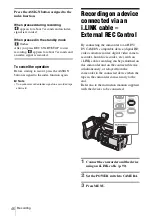 Preview for 46 page of Sony HVR-Z1E Operating Instructions Manual