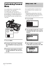 Preview for 84 page of Sony HVR-Z1E Operating Instructions Manual