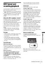 Preview for 115 page of Sony HVR-Z1E Operating Instructions Manual