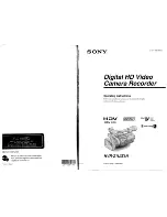 Предварительный просмотр 1 страницы Sony HVR-Z1N Operating Instruction