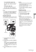 Предварительный просмотр 23 страницы Sony HVR Z1U - Camcorder - 1080i Operating Instructions Manual