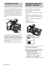 Предварительный просмотр 24 страницы Sony HVR Z1U - Camcorder - 1080i Operating Instructions Manual