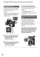 Preview for 44 page of Sony HVR-Z5N Operating Manual