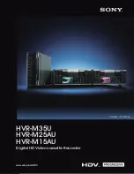 Sony HVRM25AU - Professional Video Cassete recorder/player Brochure & Specs preview