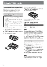 Предварительный просмотр 6 страницы Sony HVRMRC1K - Mem Recording Unit Operating Instructions Manual