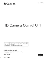 Sony HXCU-100 Operating Instructions Manual предпросмотр