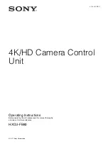 Preview for 1 page of Sony HXCU-FB80 4K/HD Operating Instructions Manual