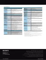 Предварительный просмотр 8 страницы Sony HXR-MC1/ACC Specifications