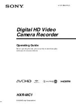 Preview for 1 page of Sony HXR-MC1 Brochure Operating Manual