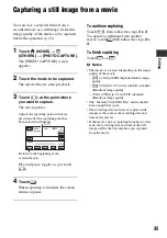 Предварительный просмотр 35 страницы Sony HXR-MC1 Brochure Operating Manual