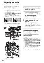 Preview for 28 page of Sony HXR-MC2500 Operating Manual