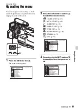 Preview for 61 page of Sony HXR-MC2500 Operating Manual