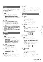 Preview for 71 page of Sony HXR-MC2500 Operating Manual