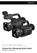 Preview for 1 page of Sony HXR-NX80 Simple Live Streaming Quick Manual