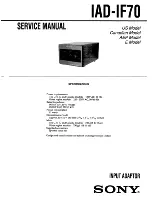 Preview for 1 page of Sony IAD-IF70 Service Manual