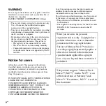 Preview for 2 page of Sony IC Recorder ICD-PX312M Operating Instructions Manual