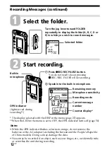 Preview for 12 page of Sony IC Recorder ICD-ST25 Operating Instructions Manual