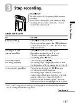 Preview for 13 page of Sony IC Recorder ICD-ST25 Operating Instructions Manual