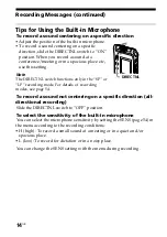 Preview for 14 page of Sony IC Recorder ICD-ST25 Operating Instructions Manual