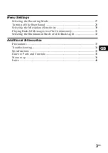 Preview for 3 page of Sony ICD-35 - Ic Recorder Operating Instructions Manual