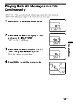 Preview for 31 page of Sony ICD-35 - Ic Recorder Operating Instructions Manual