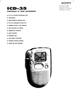 Sony ICD-35 - Ic Recorder Specifications preview