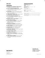 Предварительный просмотр 2 страницы Sony ICD-35 - Ic Recorder Specifications