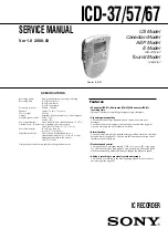 Sony ICD-37 Service Manual предпросмотр