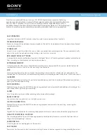 Sony ICD-AX412 Specification Sheet preview