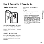 Предварительный просмотр 15 страницы Sony ICD-AX412F Operating Instructions Manual